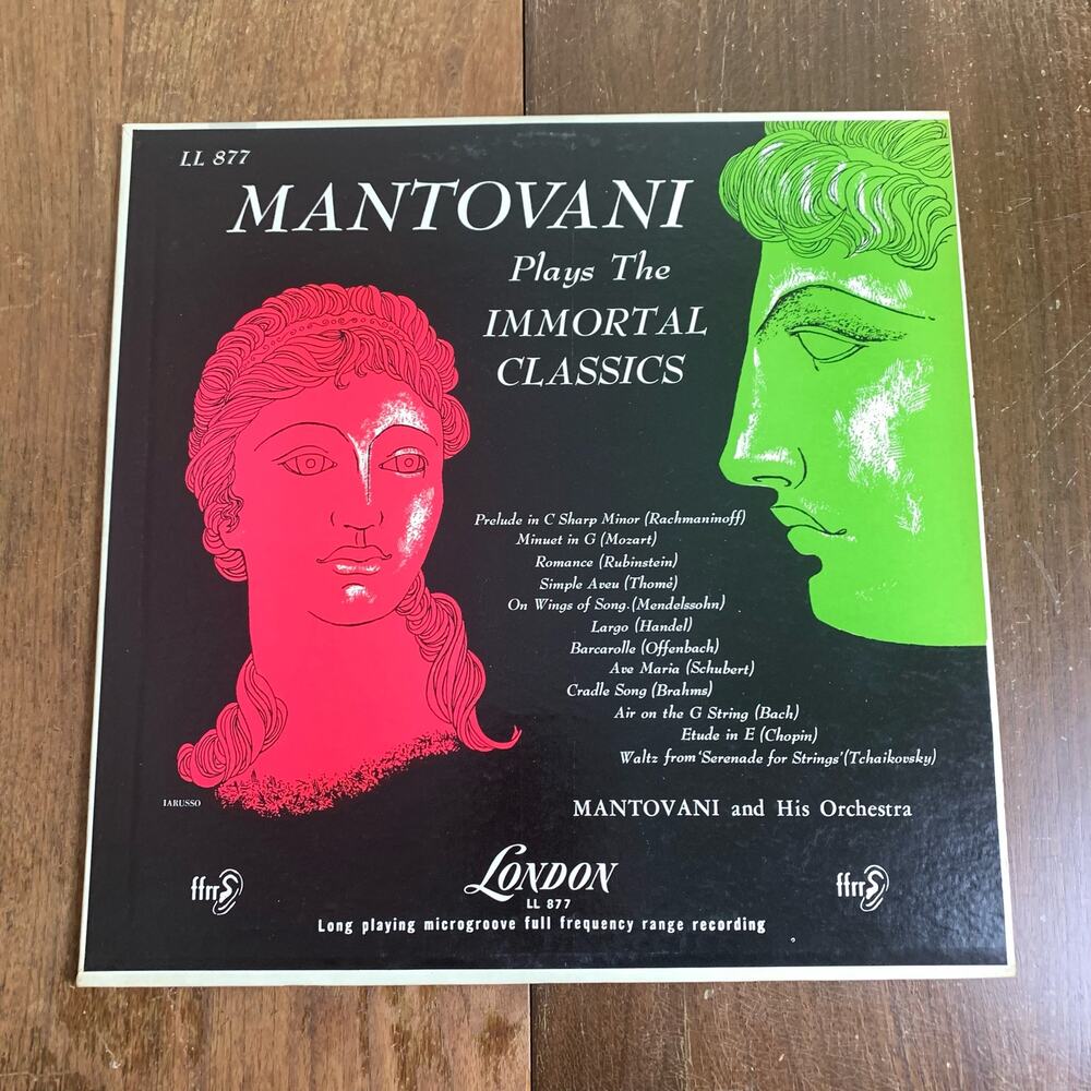 Mantovani And His Orchestra Plays The Immortal Classics‎ 1956 London Records